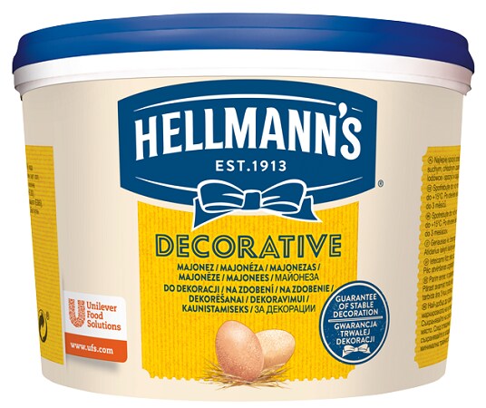 Hellmann's Majonez do dekoracji 3 l - Majonez Hellmann's gwarantuje stabilną dekorację. 